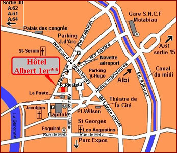 Access Map to Hotel Albert 1er