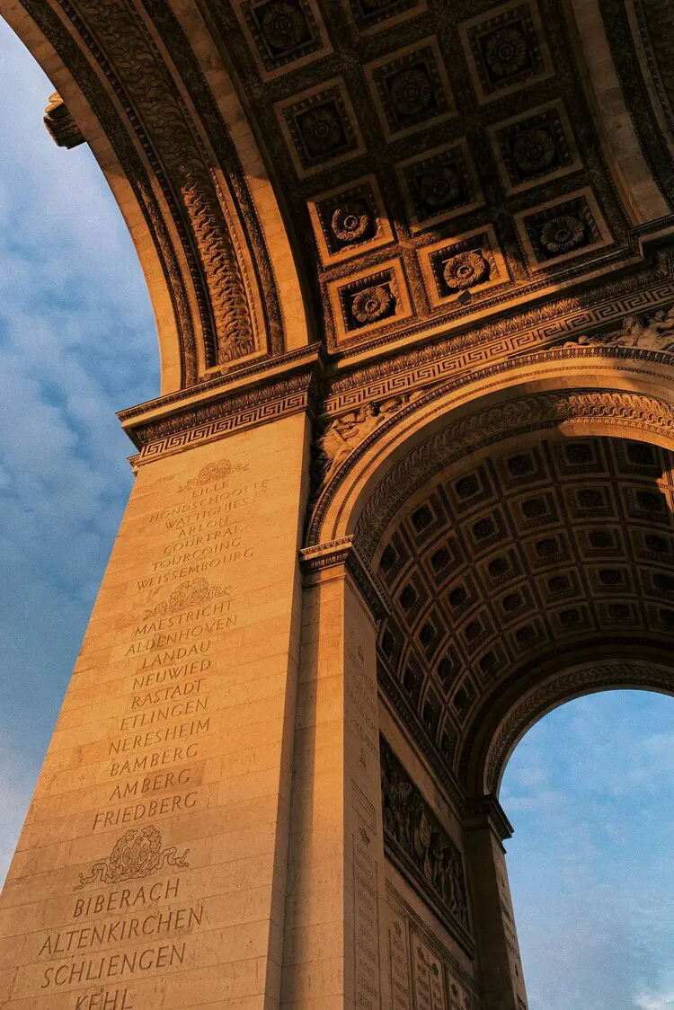 The names on the Arc de Triomphe