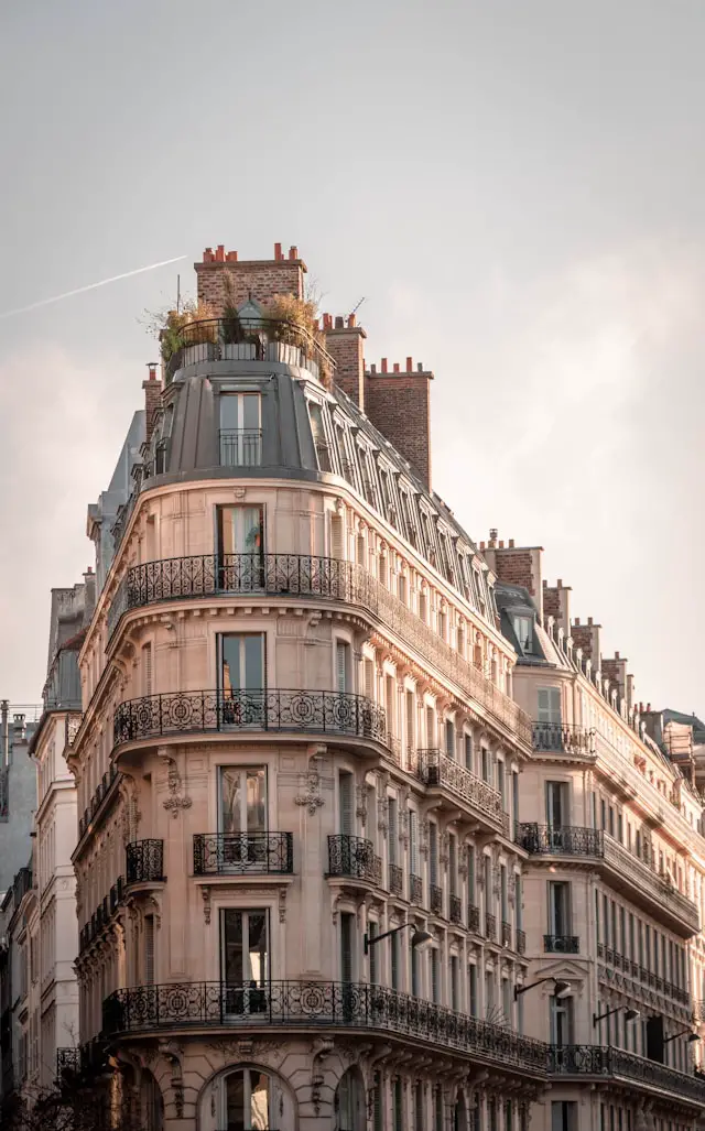 Typical Haussmann architecture in Paris