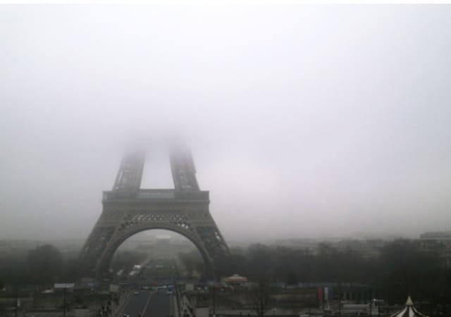 Fog Eiffel Tower