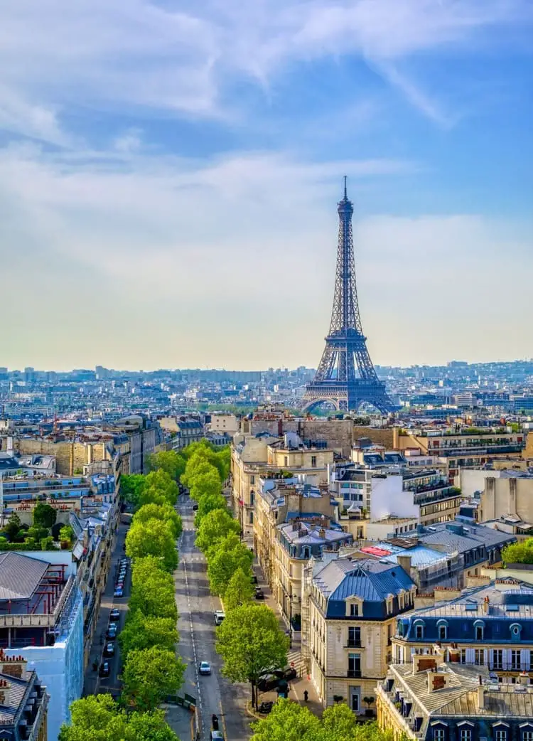 eiffel views from arc de triomphe