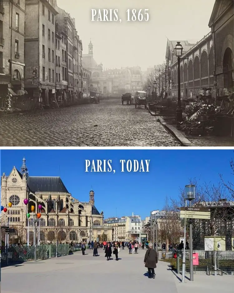 Les Halles and the Saint-Eustache church