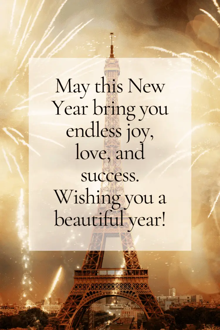 new year wishes message - paris inspiration