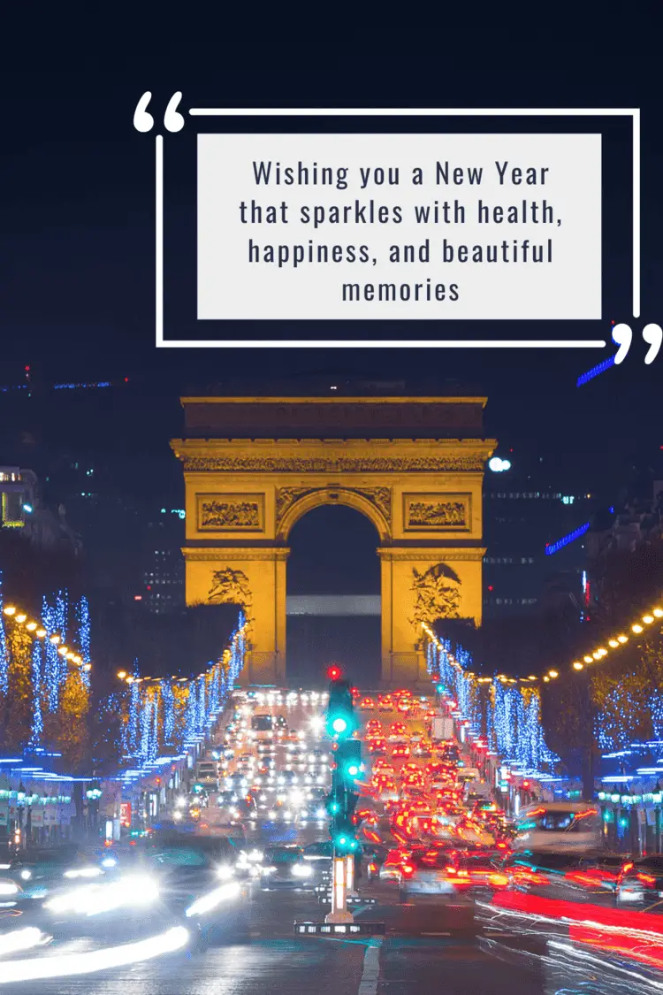 new year wishes message - paris inspiration