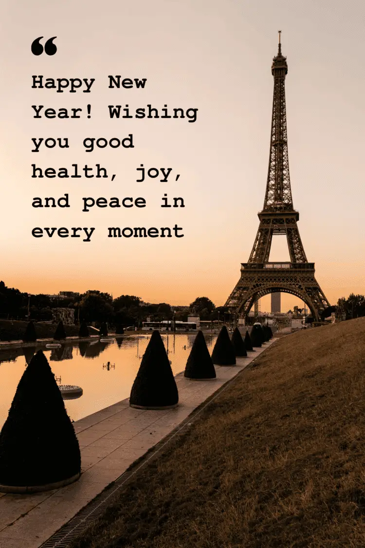 new year wishes message - paris inspiration