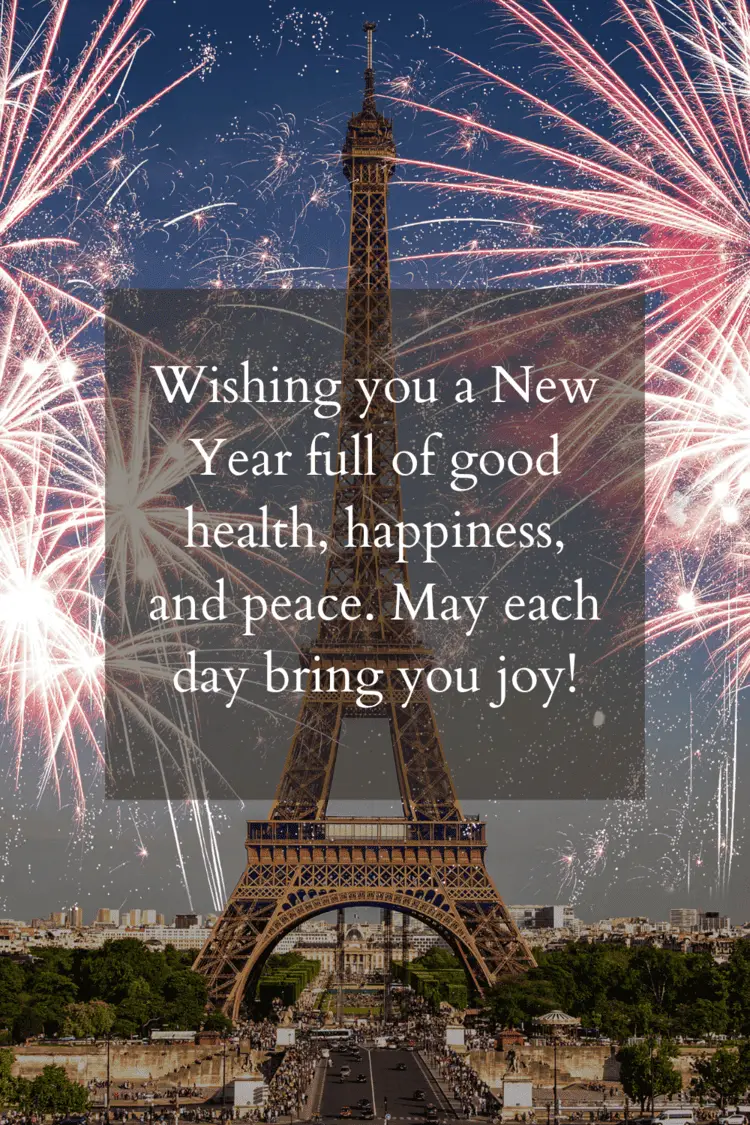 new year wishes message - paris inspiration