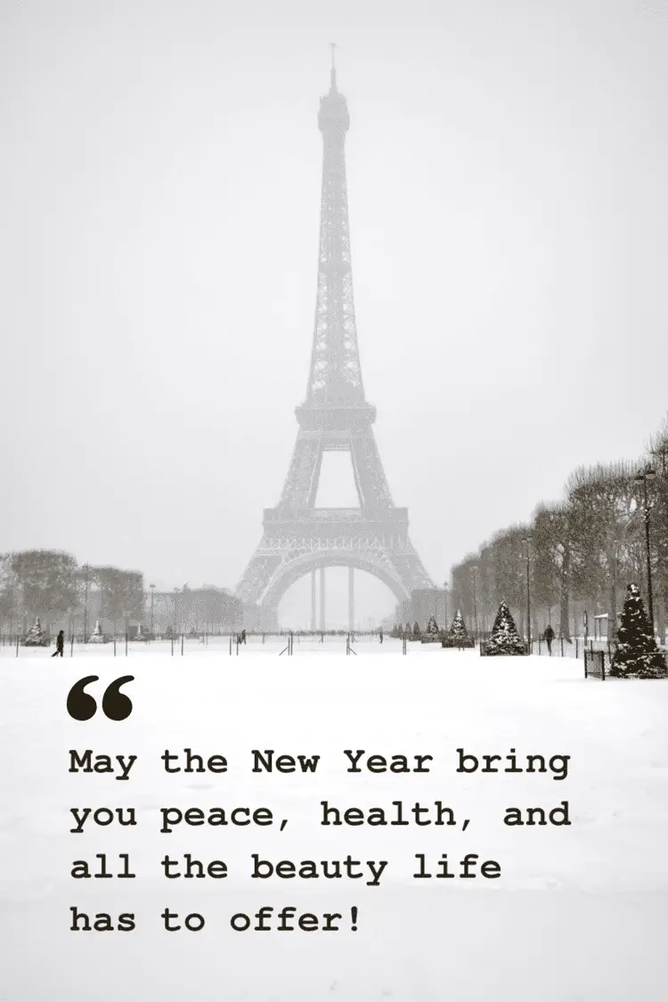 new year wishes message - paris inspiration