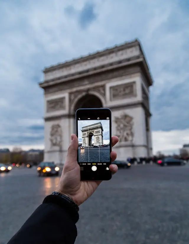 someone taking photos of public spaces