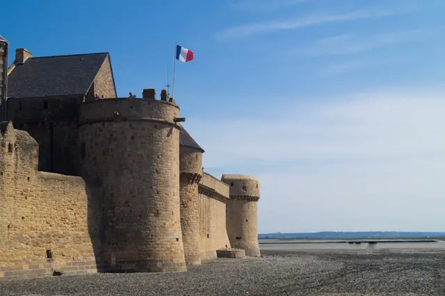 Ramparts and towers of Mont-Saint-Michel