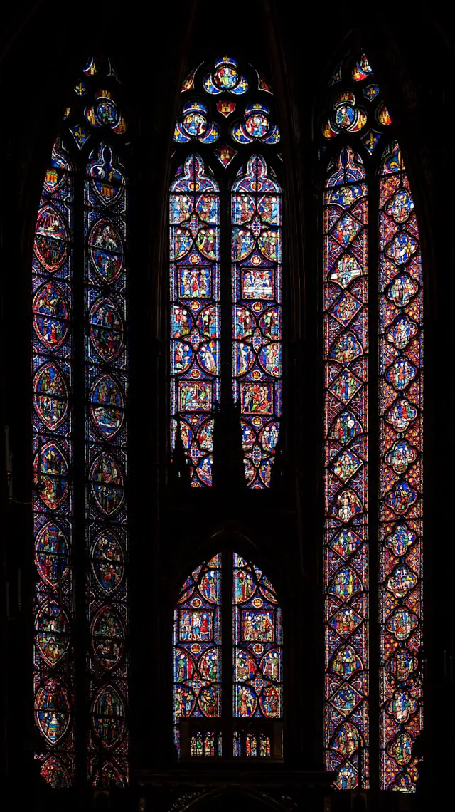 Glass window of the Sainte Chapelle