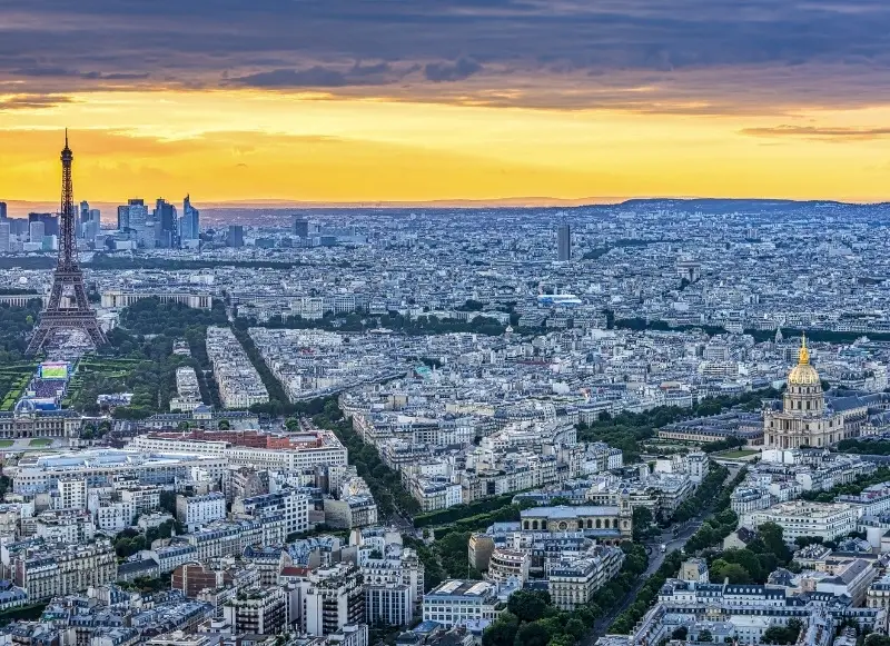 sunset view from tour montparnasse