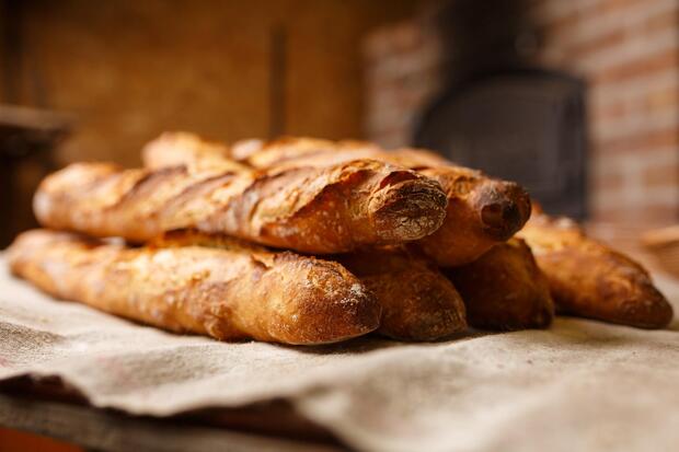 Des baguettes de pain