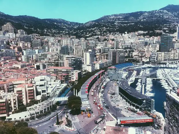 Vue sur le circuit de Monaco