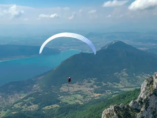 Parapente au dessus du Lac d'Annecy