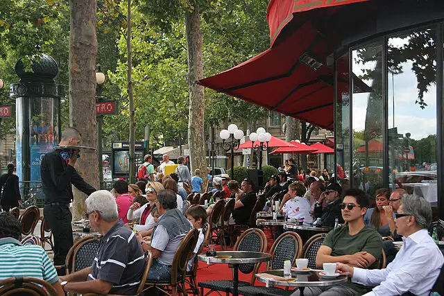 terrasse au printemps